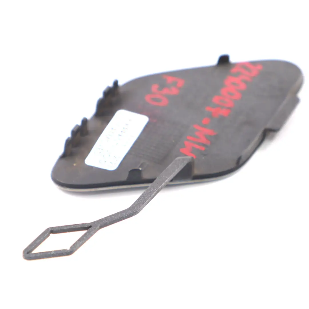 Bumper Cover Flap Towing Eye Hook Cap Mineral White A96 to BMW F30 LCI Rear with Part number 7384417 BMW F30 LCI Rear Bumper Cover Flap Towing Eye Hook Cap Mineral White A96 - SKU 7384417-MW - Part number 7384417