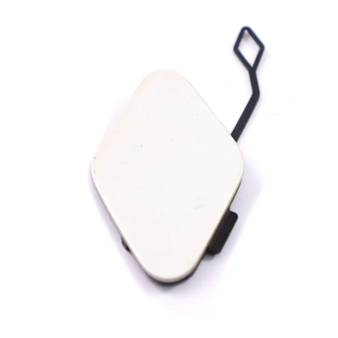 BMW F30 LCI Rear Bumper Cover Flap Towing Eye Hook Cap Mineral White A96 - SKU 7384417-MW - Part number 7384417