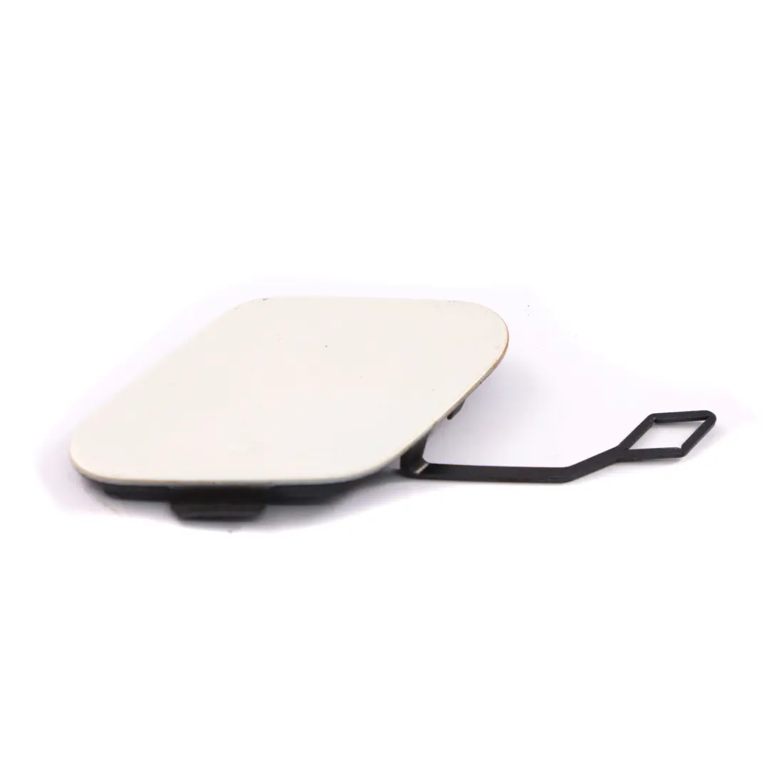 BMW F30 LCI Rear Bumper Cover Flap Towing Eye Hook Cap Mineral White A96 - SKU 7384417-MW - Part number 7384417
