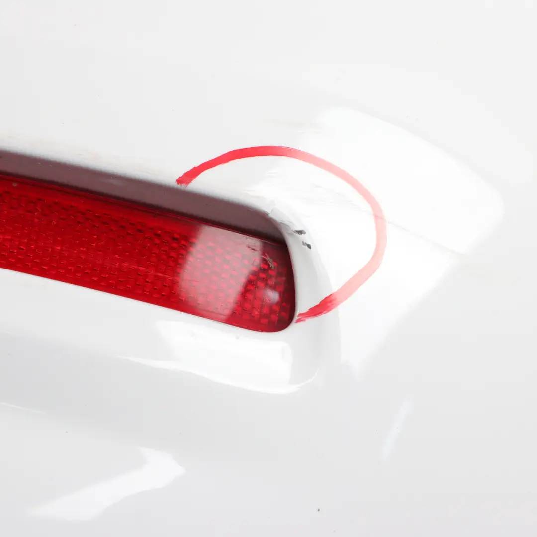 Bumper Trim Panel PDC Alpinweiss Alpine White - 300 to BMW F30 LCI Rear with Part number 7384599 BMW F30 LCI Rear Bumper Trim Panel PDC Alpinweiss Alpine White - 300 - SKU 7384599-AW - Part number 7384599