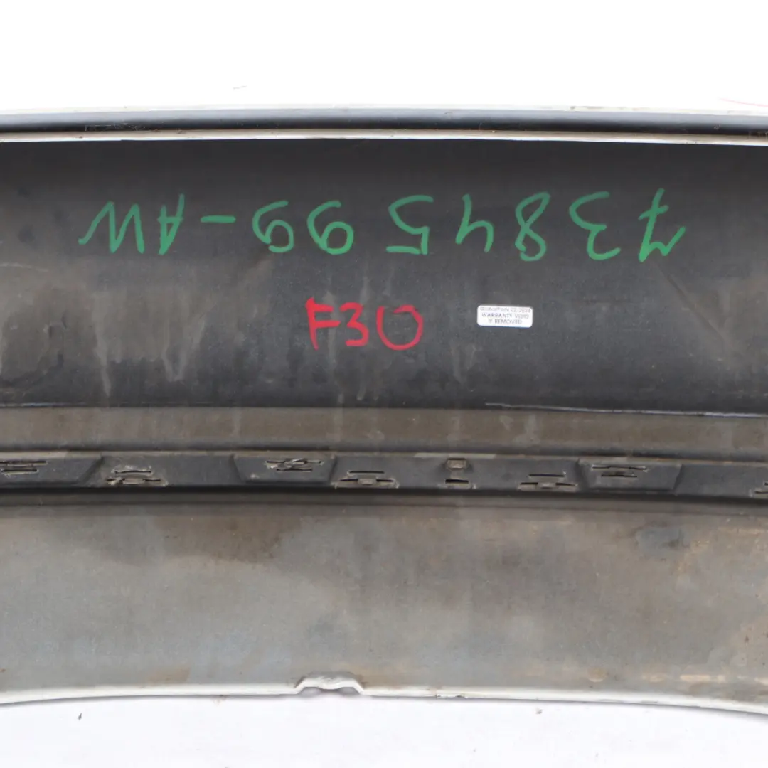 Bumper Trim Panel PDC Alpinweiss Alpine White - 300 to BMW F30 LCI Rear with Part number 7384599 BMW F30 LCI Rear Bumper Trim Panel PDC Alpinweiss Alpine White - 300 - SKU 7384599-AW - Part number 7384599