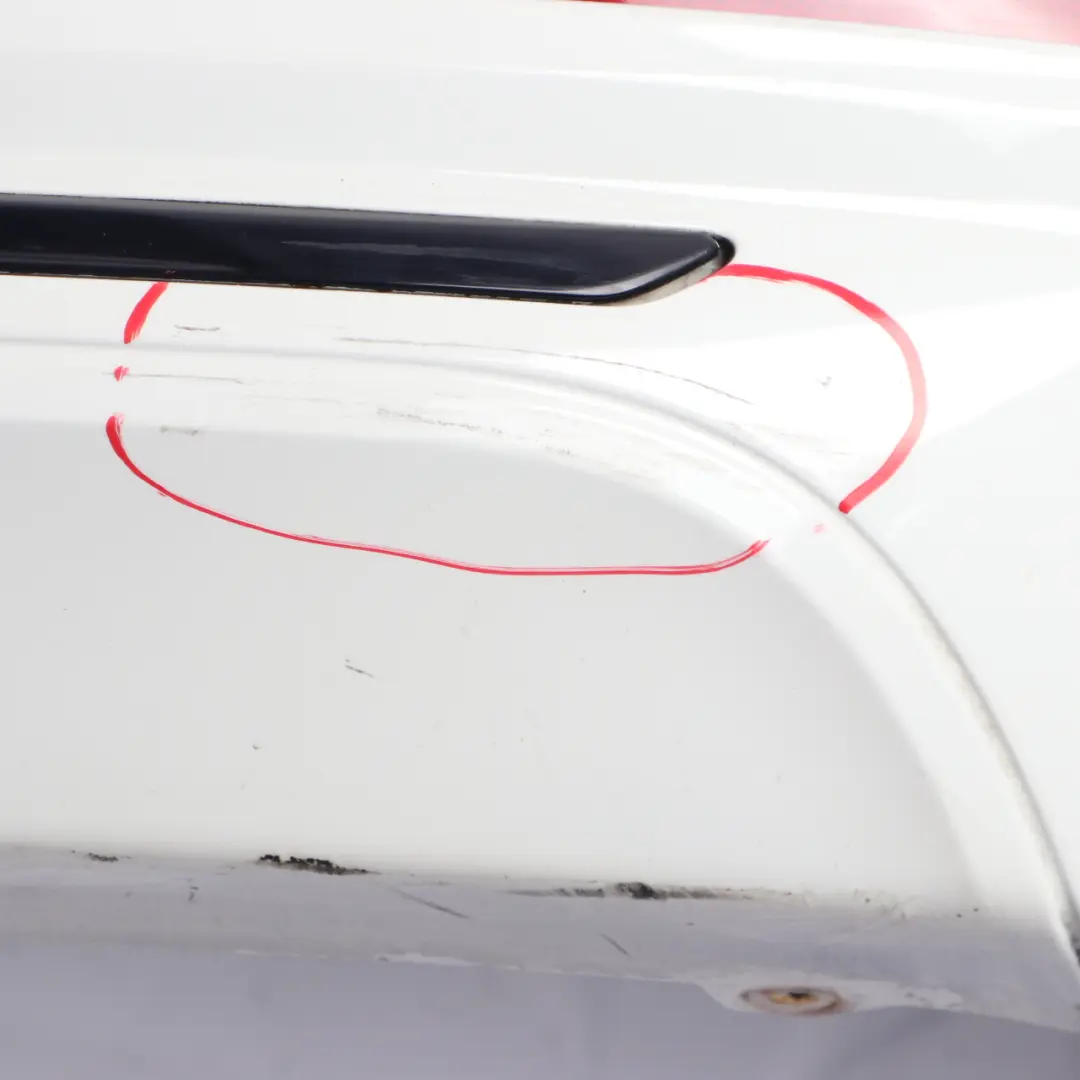 BMW F30 LCI Rear Bumper Trim Panel PDC Alpinweiss Alpine White - 300 - SKU 7384599-AW - Part number 7384599