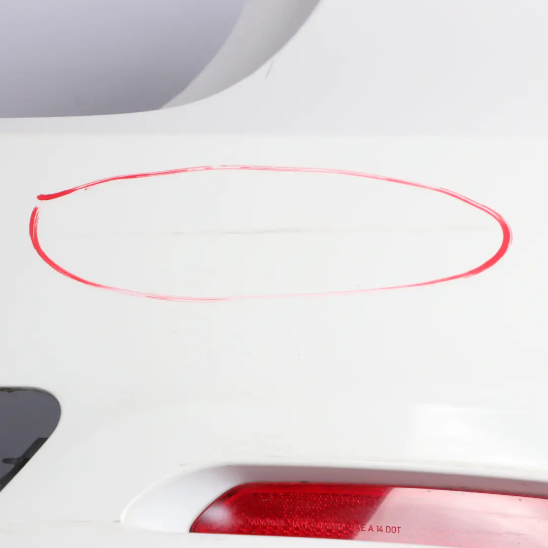 Bumper Trim Panel PDC Alpinweiss Alpine White - 300 to BMW F30 LCI Rear with Part number 7384599 BMW F30 LCI Rear Bumper Trim Panel PDC Alpinweiss Alpine White - 300 - SKU 7384599-AW - Part number 7384599