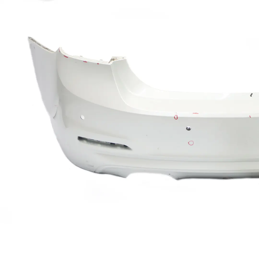 Bumper Trim Panel PDC Mineralweiss Mineral White - A96 to BMW F30 LCI Rear with Part number 7384601 BMW F30 LCI Rear Bumper Trim Panel PDC Mineralweiss Mineral White - A96 - SKU 7384601-MW - Part number 7384601