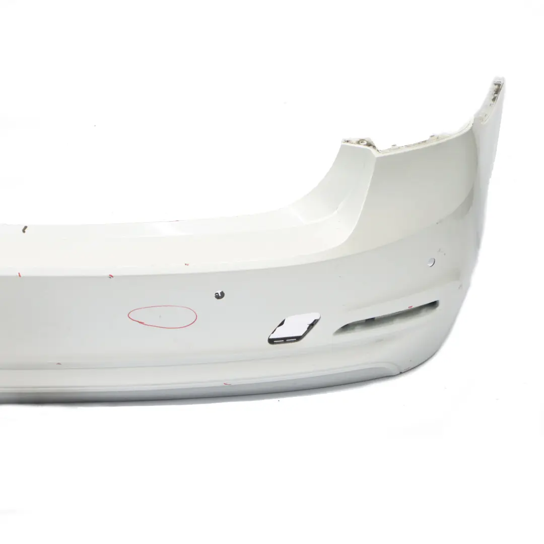 BMW F30 LCI Rear Bumper Trim Panel PDC Mineralweiss Mineral White - A96 - SKU 7384601-MW - Part number 7384601