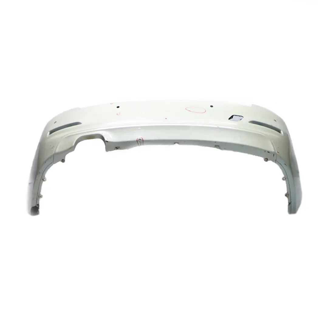 Bumper Trim Panel PDC Mineralweiss Mineral White - A96 to BMW F30 LCI Rear with Part number 7384601 BMW F30 LCI Rear Bumper Trim Panel PDC Mineralweiss Mineral White - A96 - SKU 7384601-MW - Part number 7384601