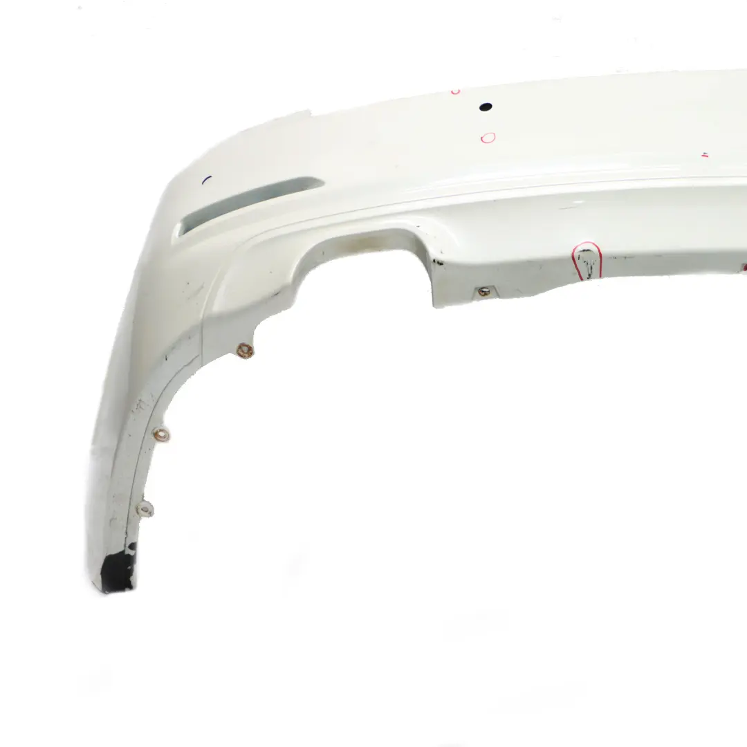 BMW F30 LCI Rear Bumper Trim Panel PDC Mineralweiss Mineral White - A96 - SKU 7384601-MW - Part number 7384601