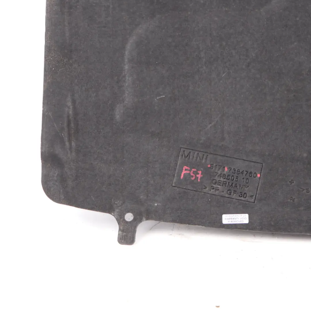 Undertray Stiffening Plate Cover Engine Underhood Shield Panel to Mini F57 with Part number 7384760 Mini F57 Undertray Stiffening Plate Cover Engine Underhood Shield Panel - SKU 7384760 - Part number 7384760