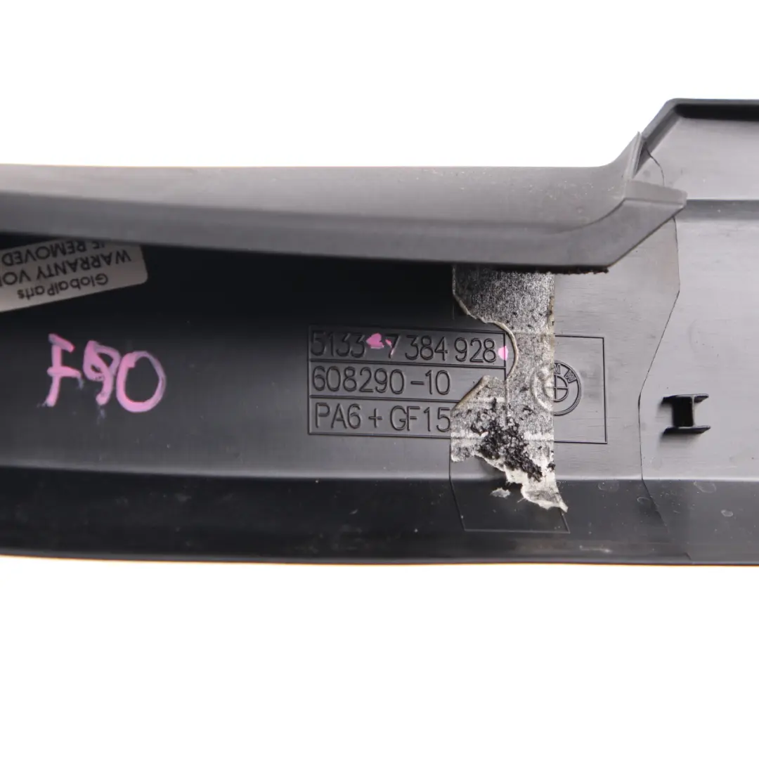 Cadre de Fenêtre de Porte Arrière Droite Cache Panneau pour BMW G30 à propos du numéro de pièce 7384928 BMW G30 Cadre de Fenêtre de Porte Arrière Droite Cache Panneau - SKU 7384928 - Numéro de pièce 7384928