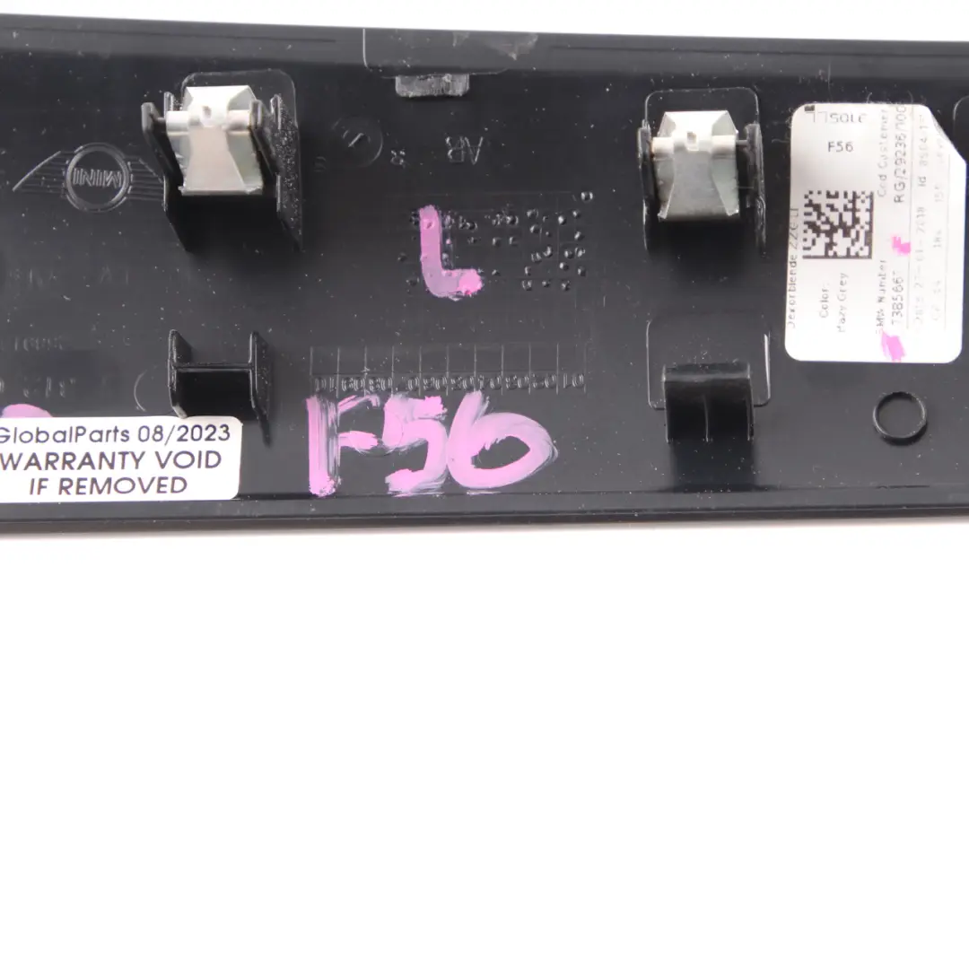 Mini F56 F57 Embellecedor Interior Tirador Puerta Izquierda Gris Hazy - SKU 7385667 - Número de pieza 7385667