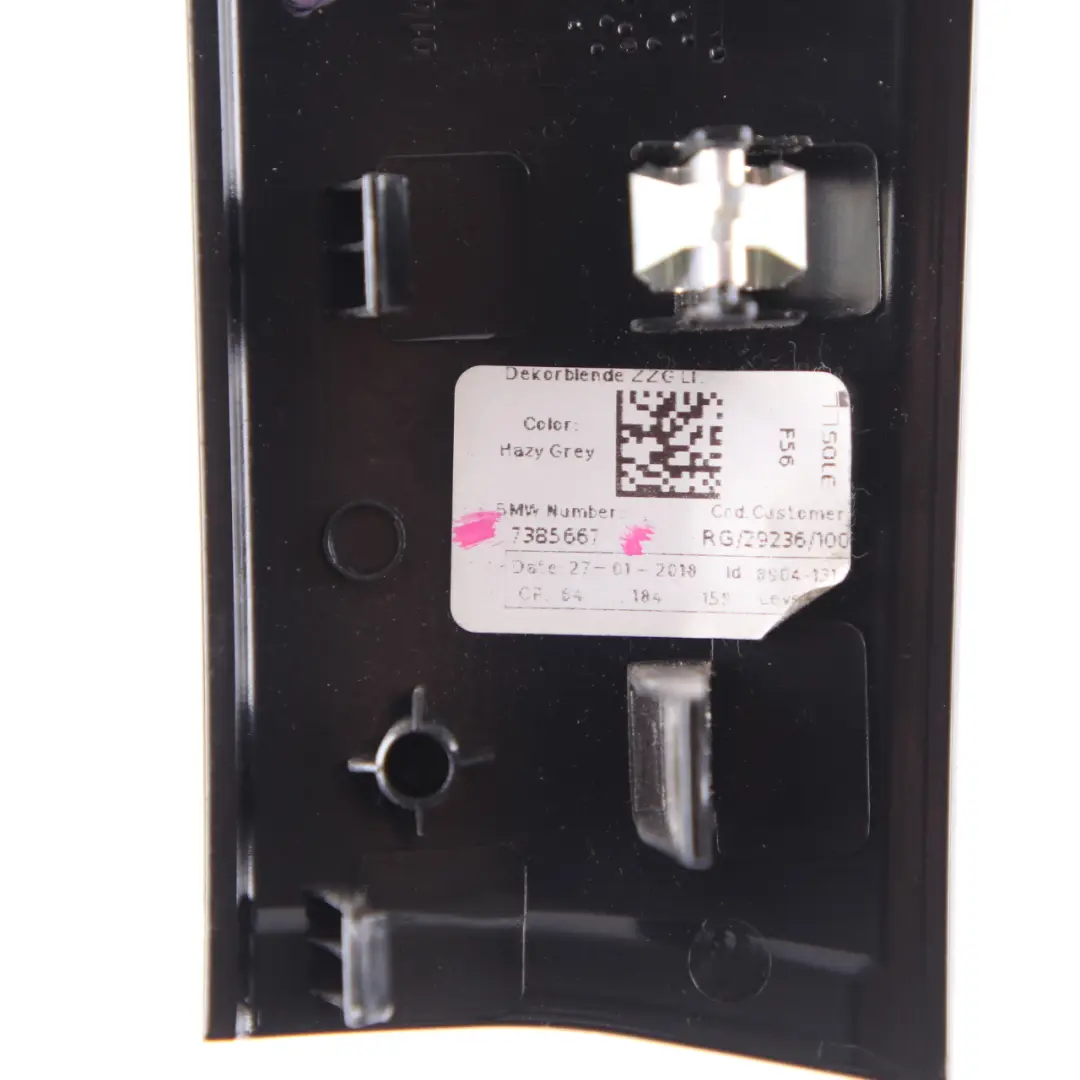Mini F56 F57 Embellecedor Interior Tirador Puerta Izquierda Gris Hazy - SKU 7385667 - Número de pieza 7385667