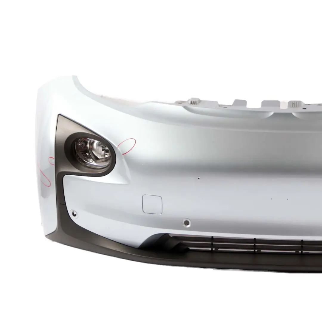 Front Bumper Trim Panel PDC Ionic Silver Blue Metallic - B72 to BMW i3 I01 with Part number 7385780 BMW i3 I01 Front Bumper Trim Panel PDC Ionic Silver Blue Metallic - B72 - SKU 7385780-ION - Part number 7385780