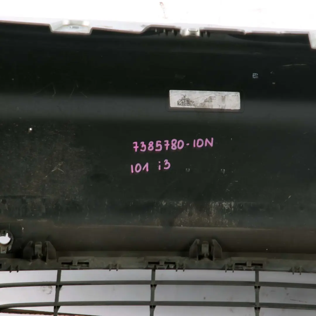 Front Bumper Trim Panel PDC Ionic Silver Blue Metallic - B72 to BMW i3 I01 with Part number 7385780 BMW i3 I01 Front Bumper Trim Panel PDC Ionic Silver Blue Metallic - B72 - SKU 7385780-ION - Part number 7385780