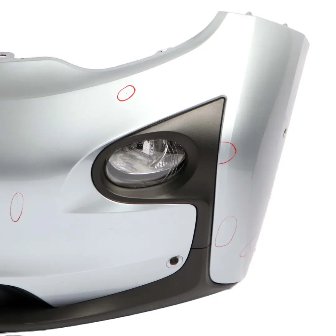 Front Bumper Trim Panel PDC Ionic Silver Blue Metallic - B72 to BMW i3 I01 with Part number 7385780 BMW i3 I01 Front Bumper Trim Panel PDC Ionic Silver Blue Metallic - B72 - SKU 7385780-ION - Part number 7385780