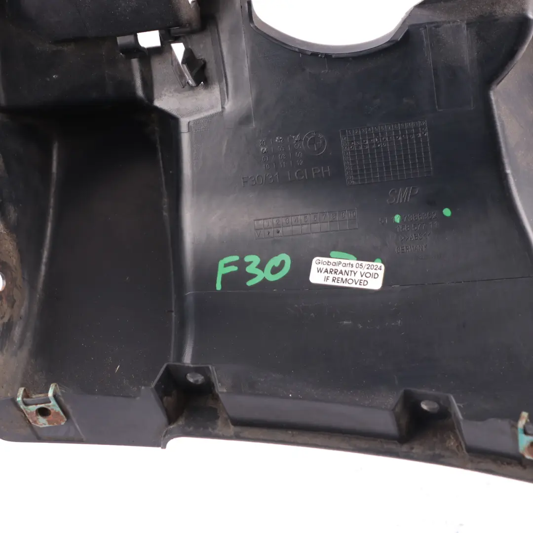 Fog Lamp Holder BMW F30 F31 LCI Bracket Support Mount Right O/S to with Part number 7386362 Fog Lamp Holder BMW F30 F31 LCI Bracket Support Mount Right O/S - SKU 7386362 - Part number 7386362