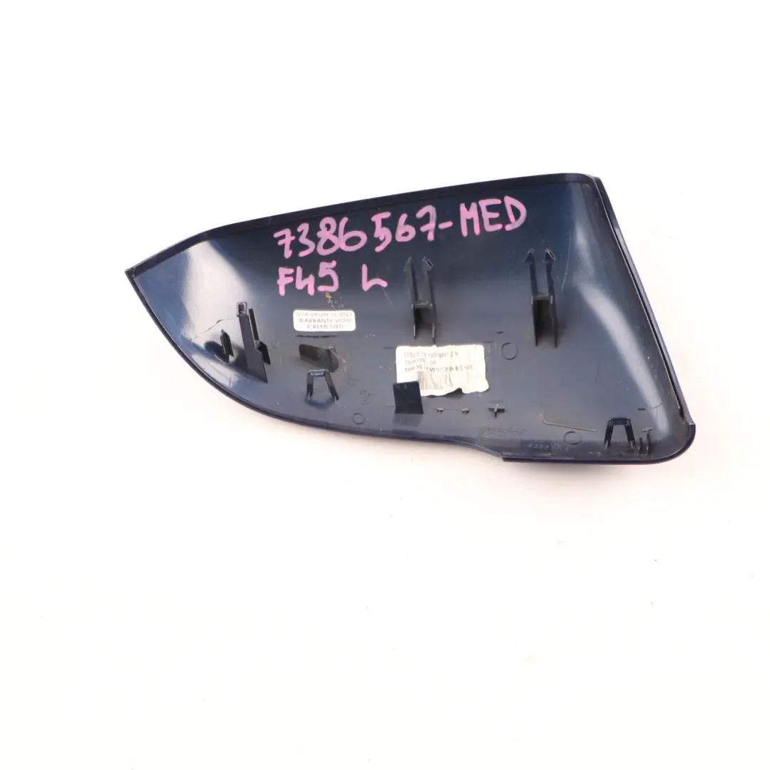 Wing Mirror Cover BMW F45 F46 X1 F48 Cap Casing Left N/S Mediterran Blue - C10 to with Part number 7386567 Wing Mirror Cover BMW F45 F46 X1 F48 Cap Casing Left N/S Mediterran Blue - C10 - SKU 7386567-MED - Part number 7386567