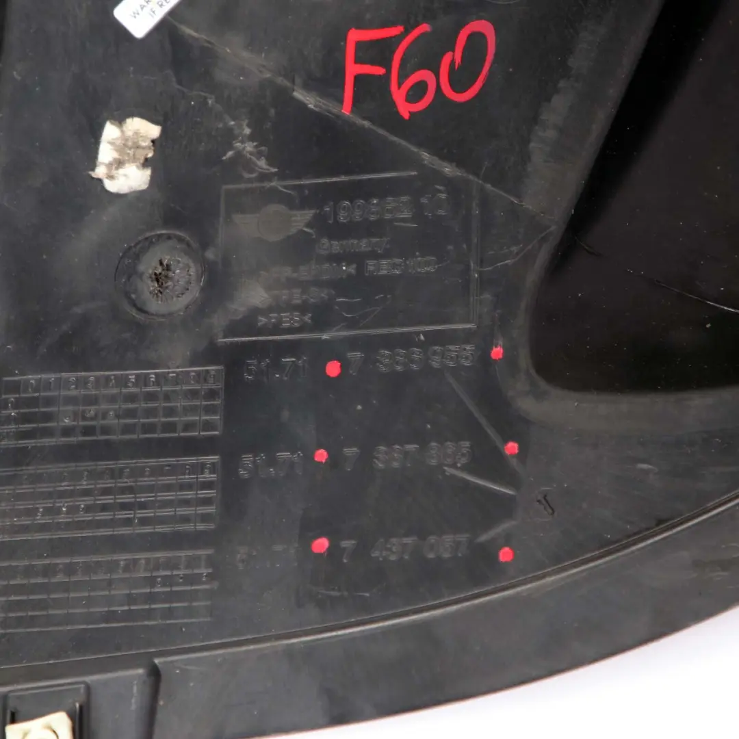 Mini Countryman F60 Passage de Roue Avant Gauche Cache Eclaboussures - SKU 7386955 - Numéro de pièce 7386955