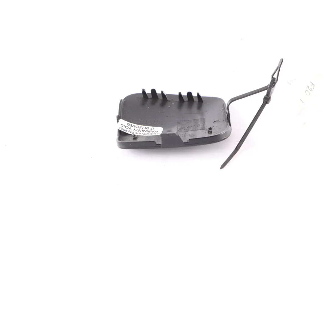 Front Bumper Flap Towing Eye Hook Cover Black Sapphire Metallic to BMW F20 LCI with Part number 7387170 BMW F20 LCI Front Bumper Flap Towing Eye Hook Cover Black Sapphire Metallic - SKU 7387170-BS - Part number 7387170