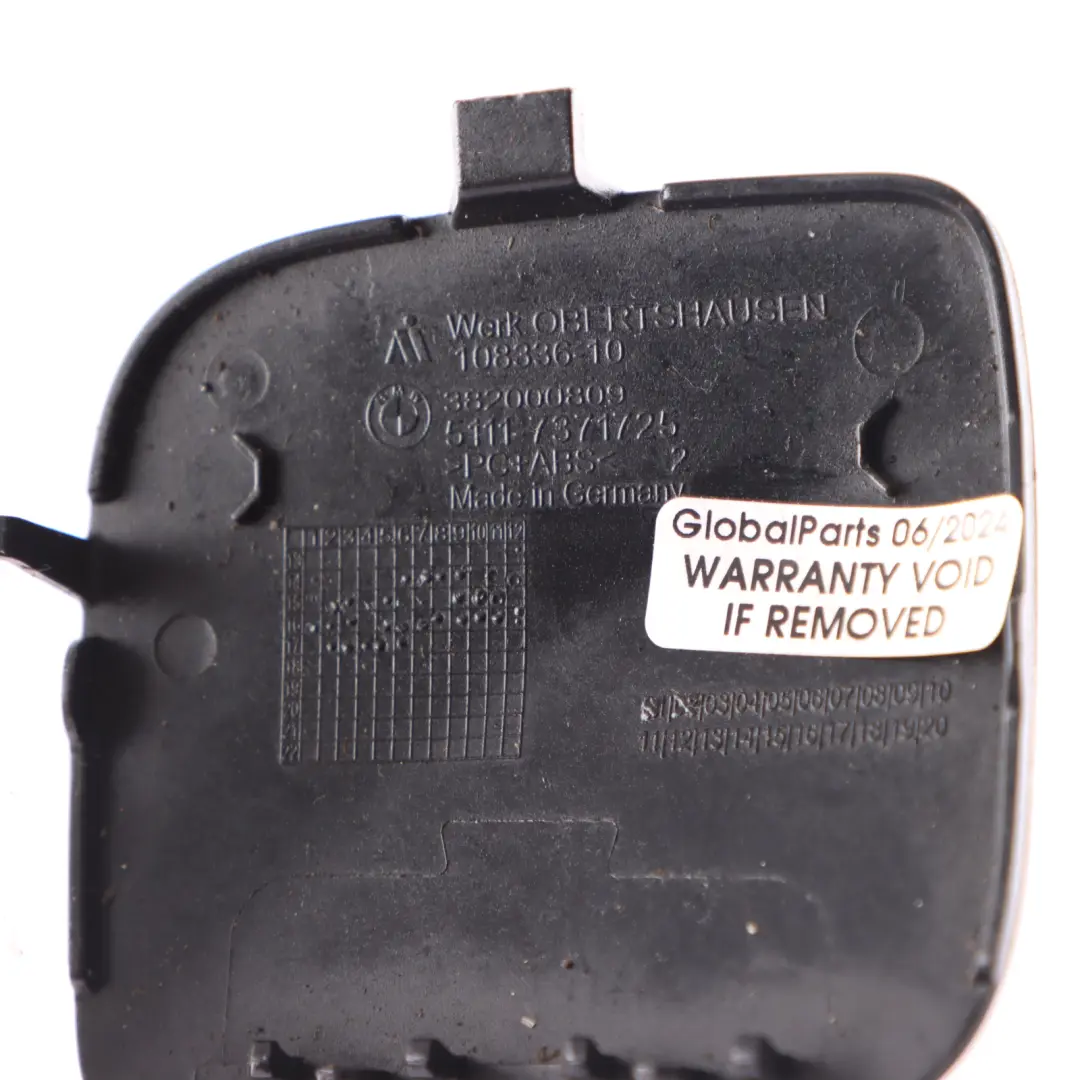 Front Bumper Flap Towing Eye Hook Cover Black Sapphire Metallic to BMW F20 LCI with Part number 7387170 BMW F20 LCI Front Bumper Flap Towing Eye Hook Cover Black Sapphire Metallic - SKU 7387170-BS - Part number 7387170