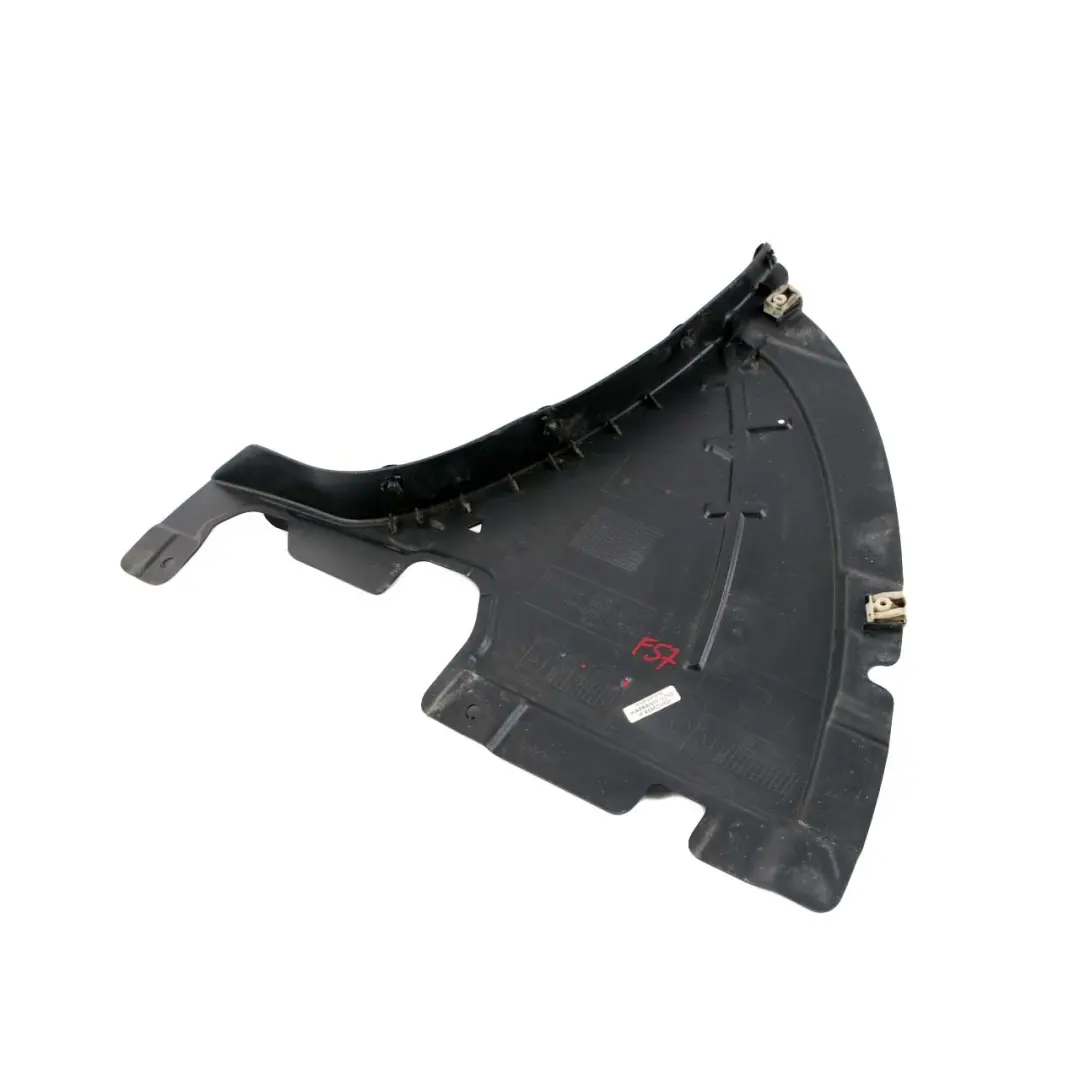 Front Wheel Arch Cover Left N/S Lower Panel Splash Shield to Mini F57 with Part number 7387857 Mini F57 Front Wheel Arch Cover Left N/S Lower Panel Splash Shield - SKU 7387857 - Part number 7387857