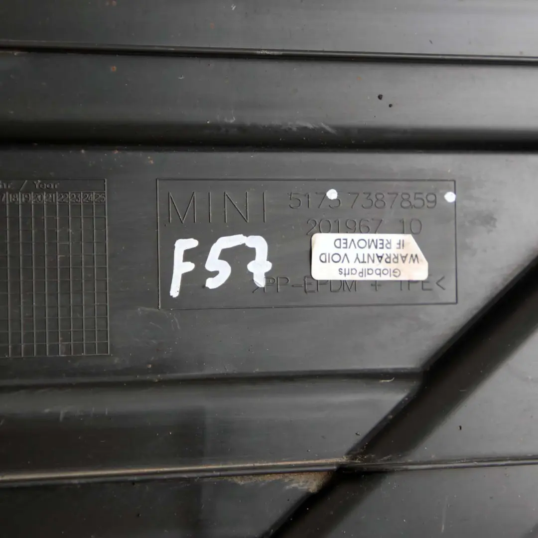 Mini F57 Cabrio Cover Underbody Panelling Tank Left N/S Guard Panel - SKU 7387859 - Part number 7387859