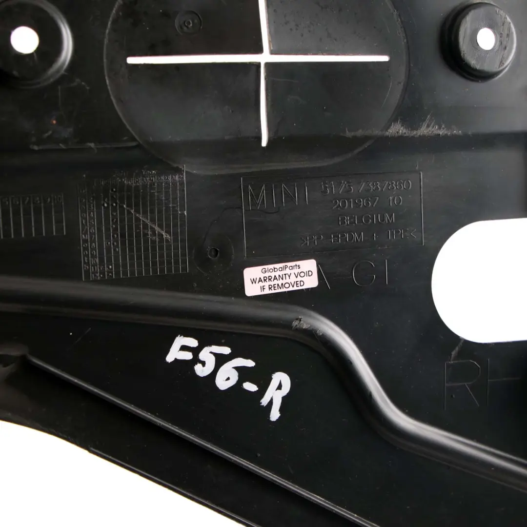 Mini F57 Cabrio Cover Underbody Panelling Tank Right O/S Guard Panel - SKU 7387860 - Part number 7387860