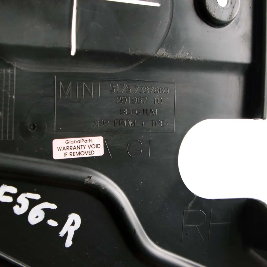 Mini F57 Cabrio Cover Underbody Panelling Tank Right O/S Guard Panel - SKU 7387860 - Part number 7387860