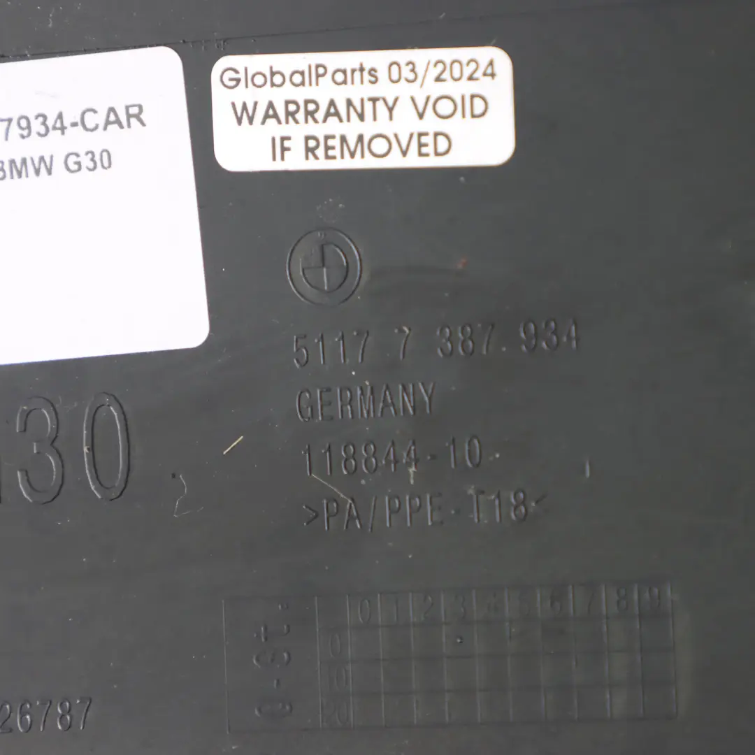  Tapa llenado combustible BMW G30 Tapa Carbono Negro Metalizado - 416 - SKU 7387934-CAR - Número de pieza 7387934
