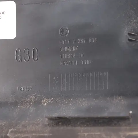 BMW G30 F90 Fuel Cover Fill-in Flap Filler Cover Sophisto Grey A90 - SKU 7387934-SOP - Part number 7387934