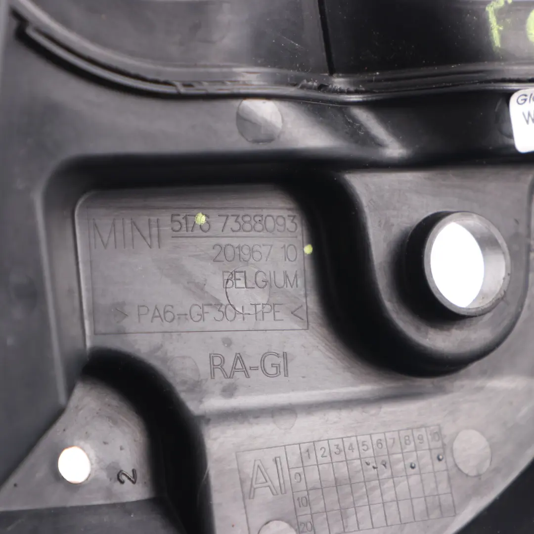 Hood Bonnet Seal Mount Front Left N/S Gasket Trim to Mini Countryman F60 with Part number 7388093 Mini Countryman F60 Hood Bonnet Seal Mount Front Left N/S Gasket Trim - SKU 7388093 - Part number 7388093