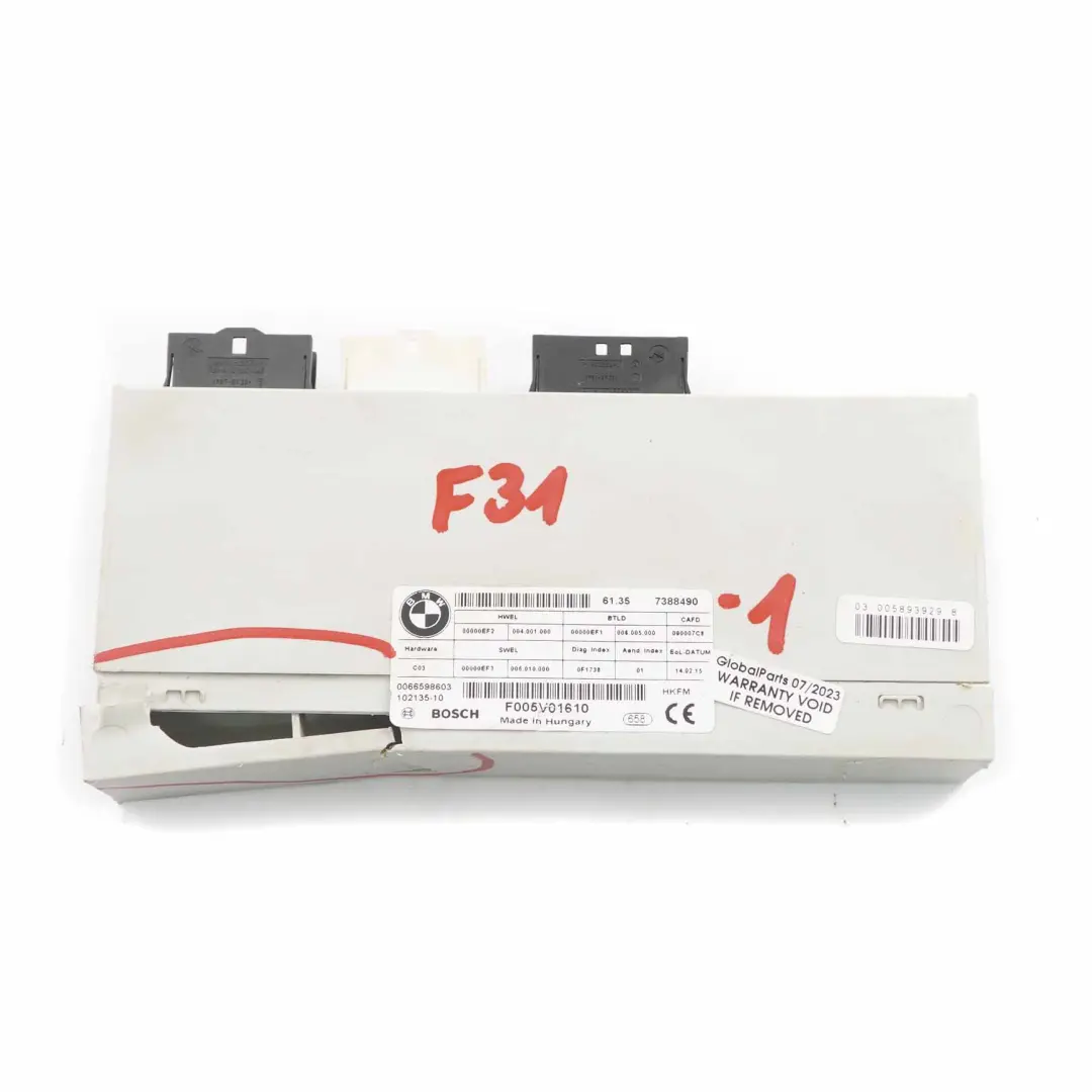 Modulo unità controllo corpo HKFM 7388490 0066245503 F005V01610 per BMW F31 Touring con numero di parte 7412610 BMW F31 Touring Modulo unità controllo corpo HKFM 7388490 0066245503 F005V01610 - SKU 7388490-1 - Numero di parte 7412610