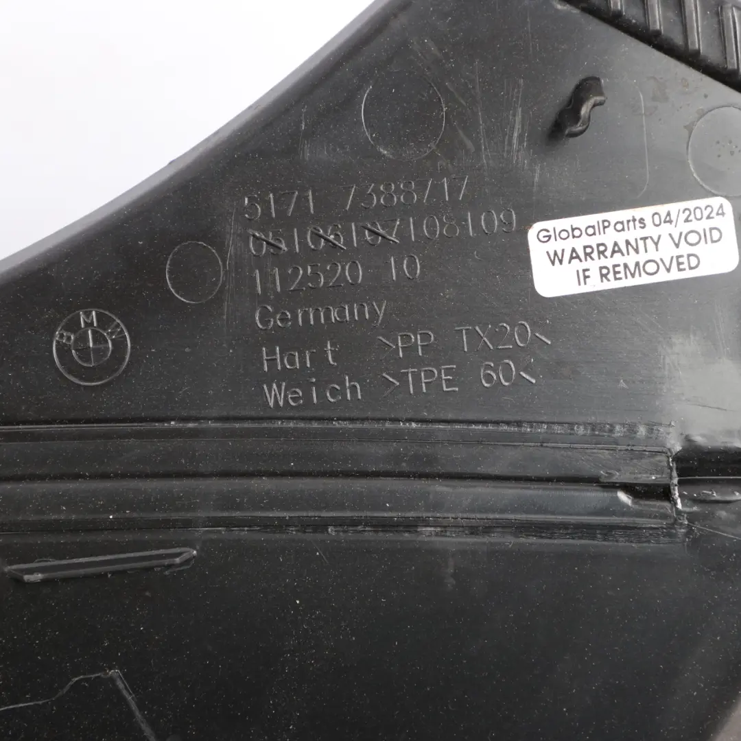 Windscreen Scuttle Cowling Panel Water Deflector Panel to BMW G30 G31 with Part number 7388717 BMW G30 G31 Windscreen Scuttle Cowling Panel Water Deflector Panel - SKU 7388717 - Part number 7388717