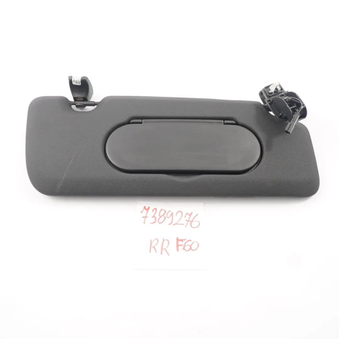 Mini Countryman F60 Visiera parasole destra Pannello Specchio Nero - SKU 7389276 - Numero di parte 7389276