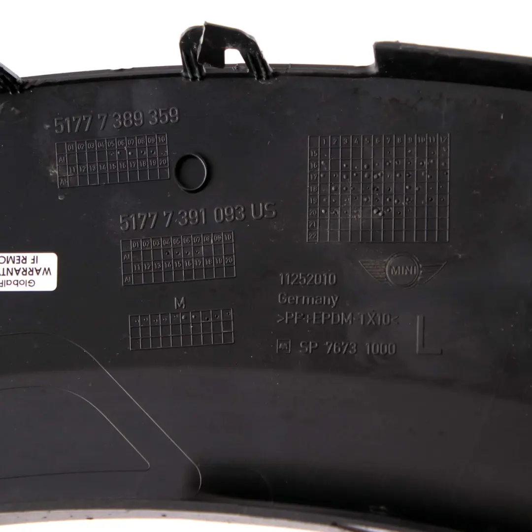 enjoliveur de roue aile arrière gauche noir pour Mini Countryman F60 à propos du numéro de pièce 7389359 Mini Countryman F60 enjoliveur de roue aile arrière gauche noir - SKU 7389359 - Numéro de pièce 7389359