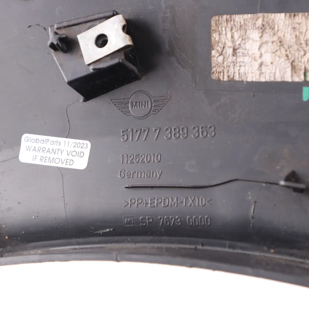 Mini F60 enjoliveur de passage de roue arrière gauche noir - SKU 7389363 - Numéro de pièce 7389363