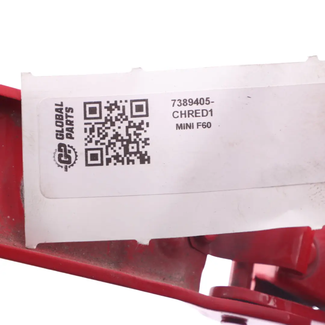 Trunk Lid Hinge Boot Rear Left N/S Chili Red - 851 7389429 to Mini Countryman F60 with Part number 7389405 Mini Countryman F60 Trunk Lid Hinge Boot Rear Left N/S Chili Red - 851 7389429 - SKU 7389405-CHRED1 - Part number 7389405