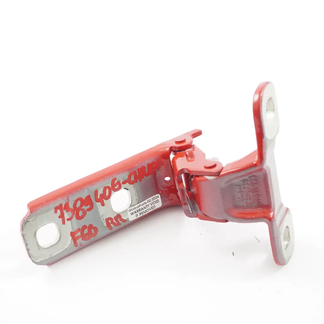 Charnière de coffre arrière droite Rouge Chili - 851 7389430 pour Mini Countryman F60 à propos du numéro de pièce 7389406 Mini Countryman F60 Charnière de coffre arrière droite Rouge Chili - 851 7389430 - SKU 7389406-CHRED - Numéro de pièce 7389406