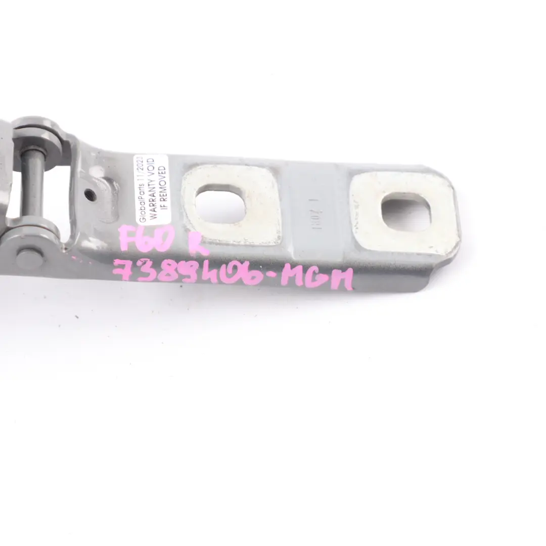 Trunk Boot Hinge Rear Right Moonwalk Grey B71 para Mini F60 Countryman con número de pieza 7389406 Mini F60 Countryman Trunk Boot Hinge Rear Right Moonwalk Grey B71 - SKU 7389406-MGM - Número de pieza 7389406