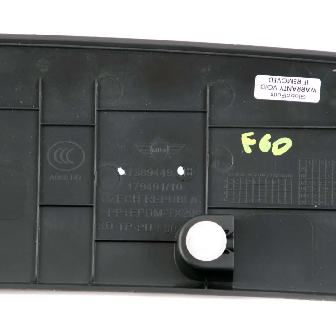 Obudowa Pokrywy Bagażnika Górna Czarna do BMW F60 Countryman o numerze 7389449 BMW F60 Countryman Obudowa Pokrywy Bagażnika Górna Czarna - SKU 7389449 - Numer Części 7389449