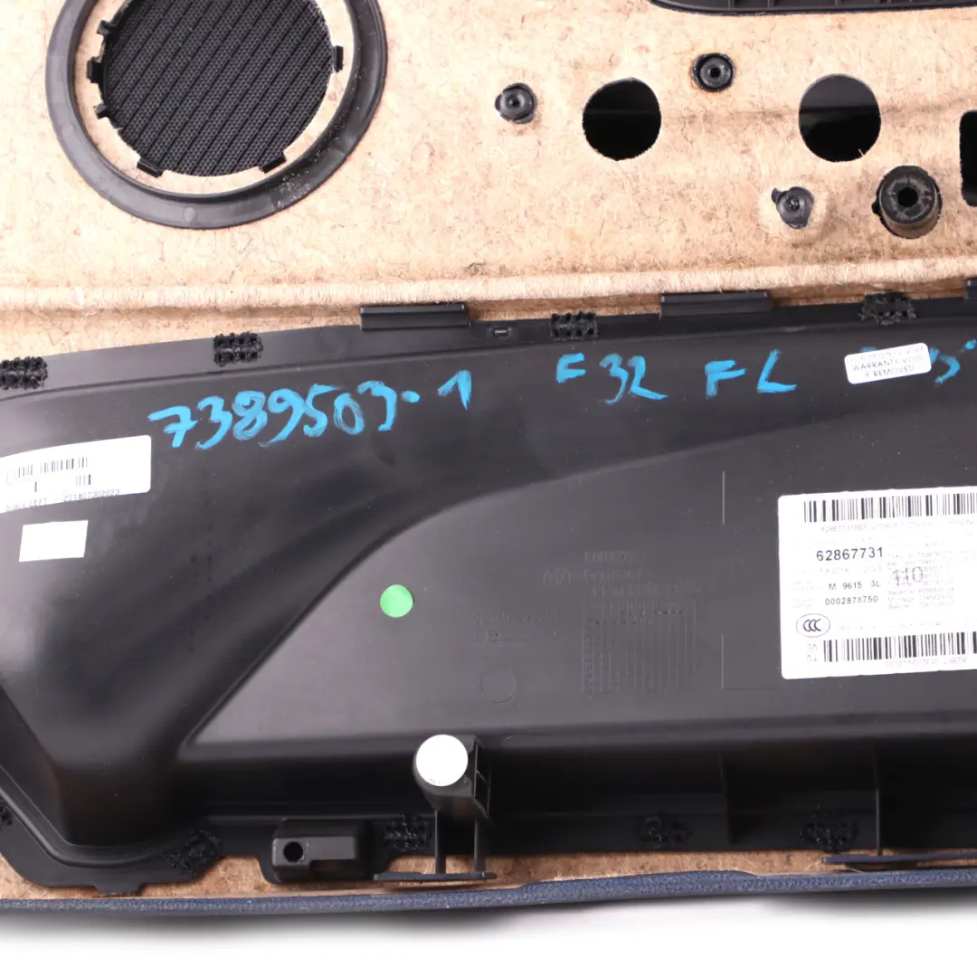 Tarjeta Delantera Izquierda Forro Embellecedor Panel Dakota Negro para BMW F32 F33 con número de pieza 7389503 BMW F32 F33 Tarjeta Delantera Izquierda Forro Embellecedor Panel Dakota Negro - SKU 7389503-1 - Número de pieza 7389503