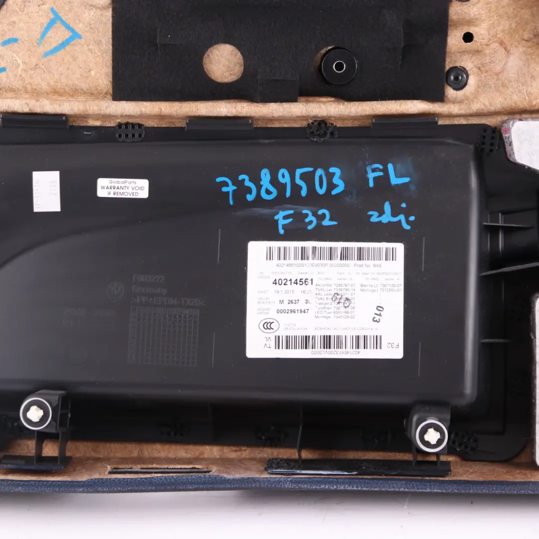 Door Card Front Left N/S Lining Trim Panel Leather Dakota Black to BMW F32 F33 with Part number 7389503 BMW F32 F33 Door Card Front Left N/S Lining Trim Panel Leather Dakota Black - SKU 7389503 - Part number 7389503