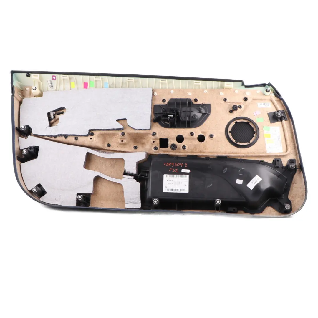BMW F32 F33 Door Card Front Right O/S Lining Trim Panel Leather Dakota Black - SKU 7389504-2 - Part number 7389504