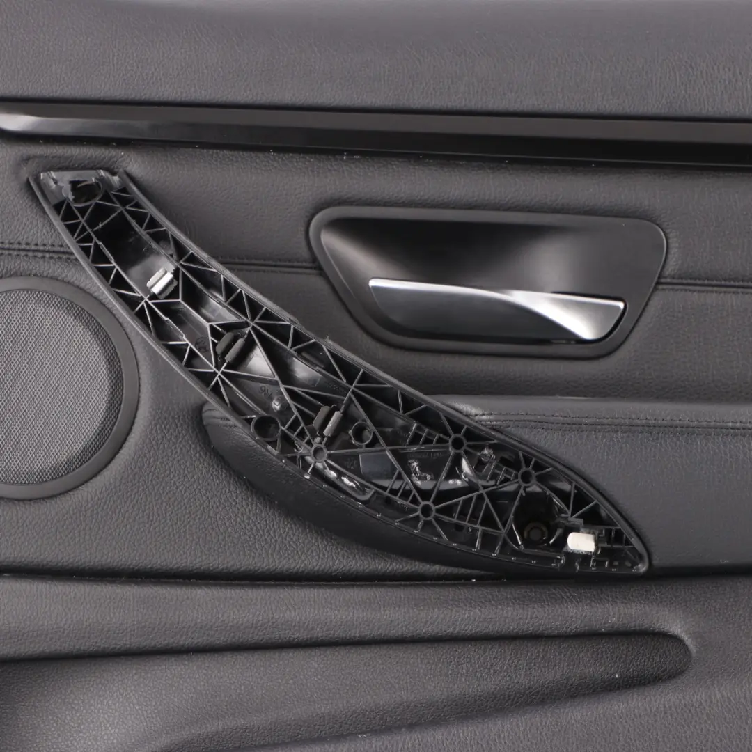 BMW F32 F33 Carte de Porte Avant Droite Garniture Panneau Cuir Dakota Noir - SKU 7389504-2 - Numéro de pièce 7389504
