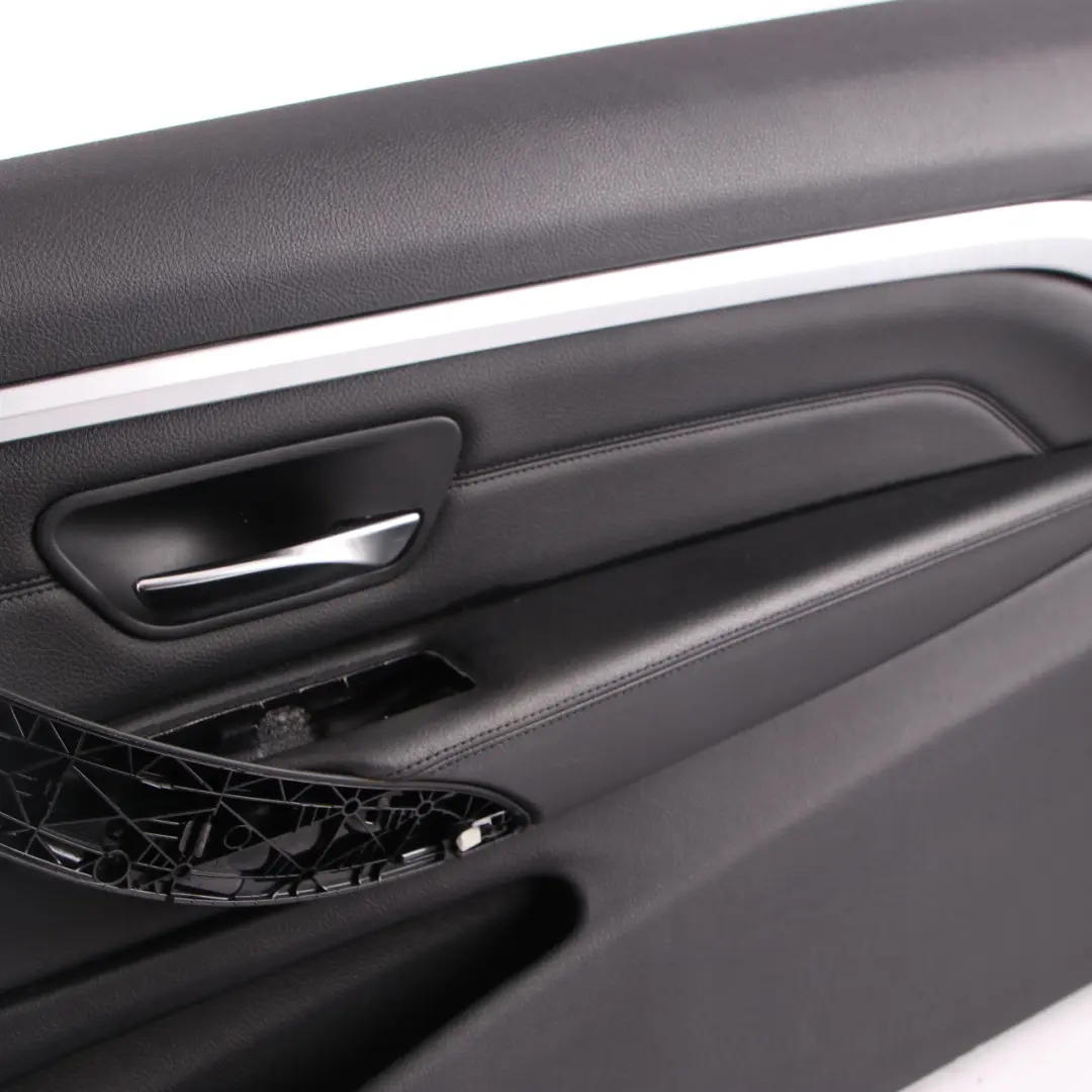 BMW F32 F33 Door Card Front Right O/S Lining Trim Panel Leather Dakota Black - SKU 7389504 - Part number 7389504
