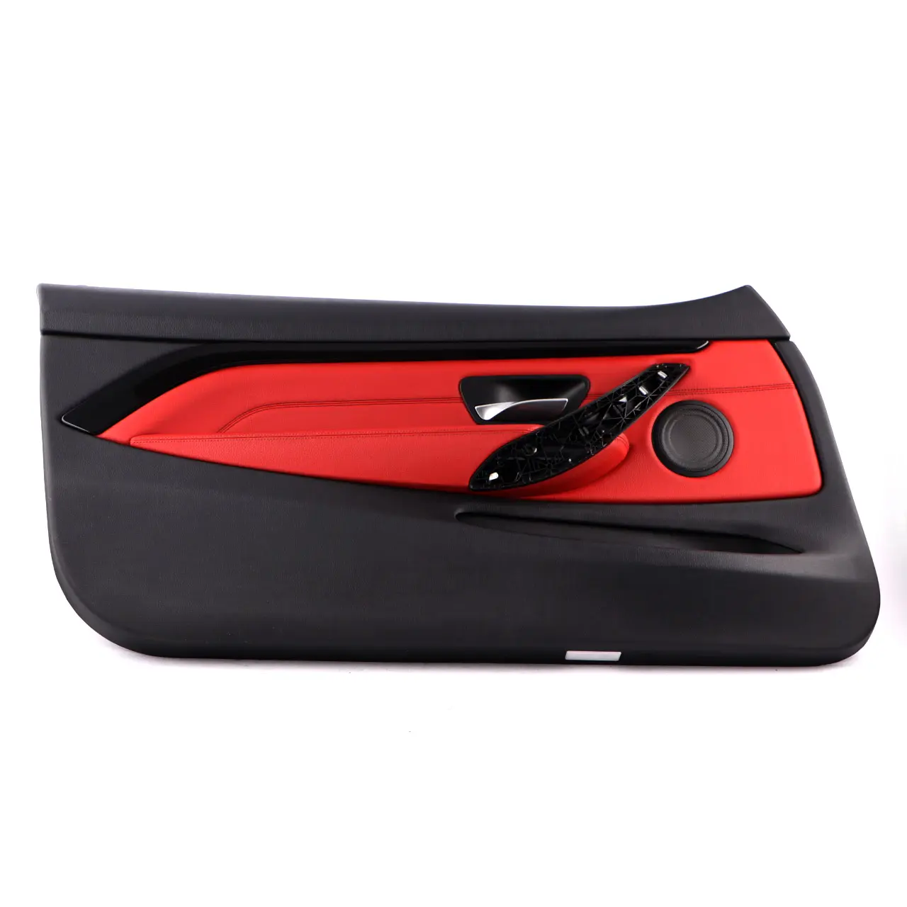 BMW F32 F33 Vorne Links Tür Karte Verkleidung Panel Schwarz Rot Leder Dakota