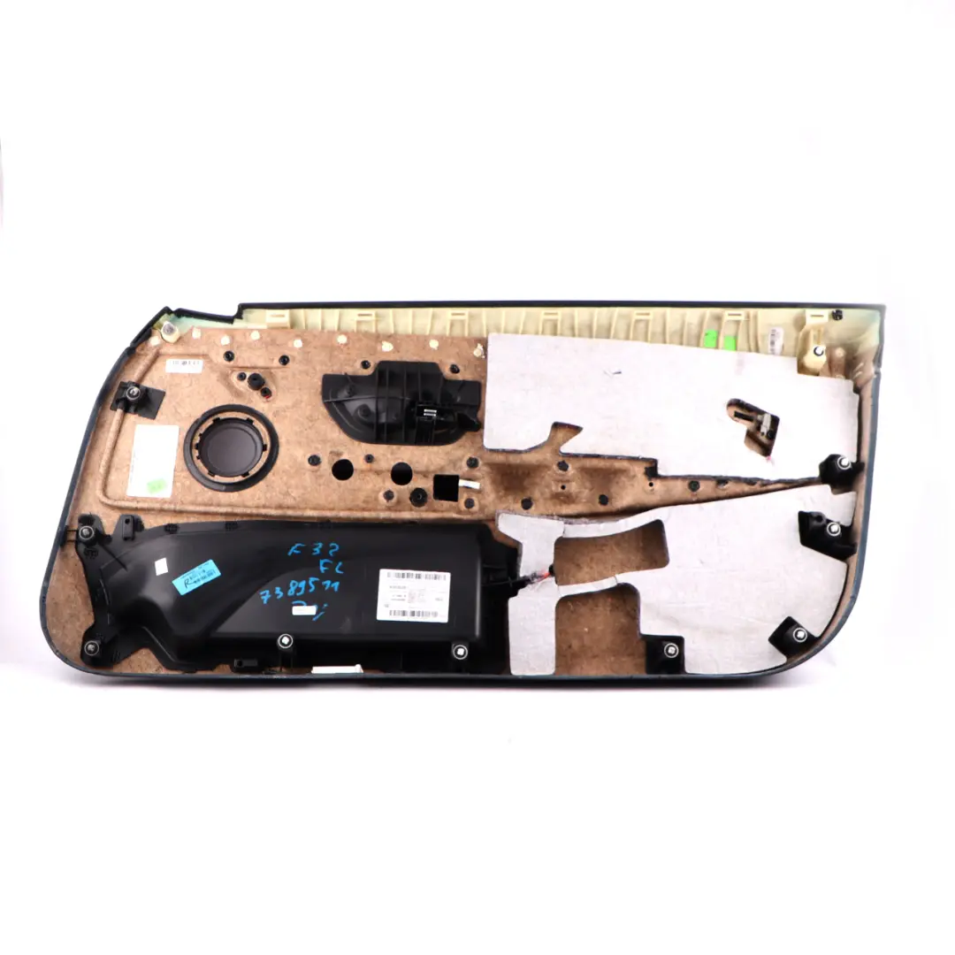 Front Left N/S Door Card Lining Panel Black Red Leather Dakota to BMW F32 F33 with Part number 7389511 BMW F32 F33 Front Left N/S Door Card Lining Panel Black Red Leather Dakota - SKU 7389511 - Part number 7389511