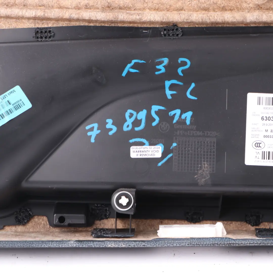 BMW F32 F33 Delantero Izquierdo Forro Tarjeta Puerta Cuero Negro Rojo Dakota - SKU 7389511 - Número de pieza 7389511