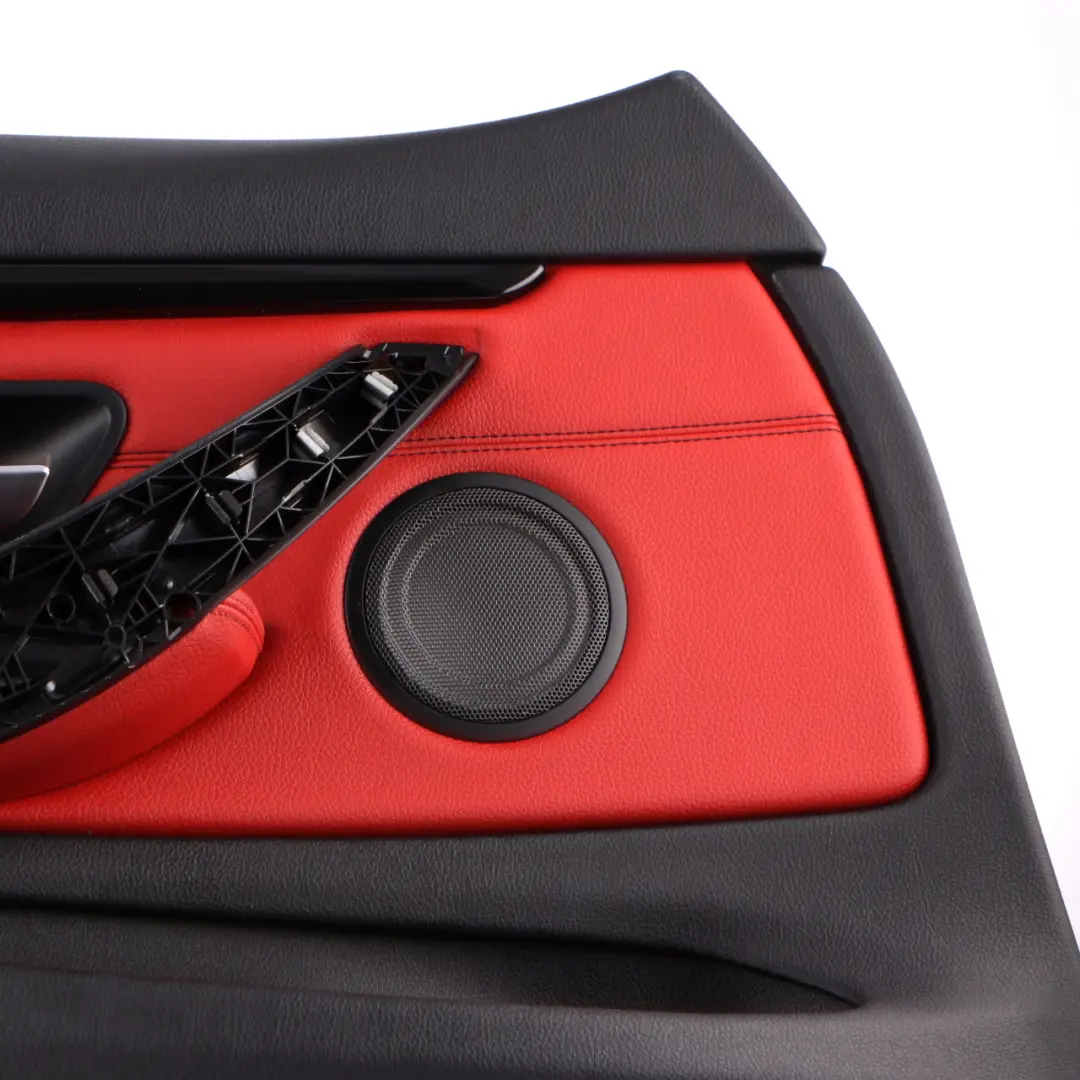 BMW F32 F33 Front Left N/S Door Card Lining Panel Black Red Leather Dakota - SKU 7389511 - Part number 7389511