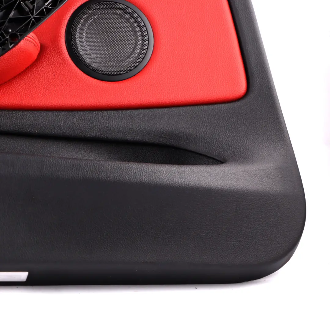 BMW F32 F33 Front Left N/S Door Card Lining Panel Black Red Leather Dakota - SKU 7389511 - Part number 7389511