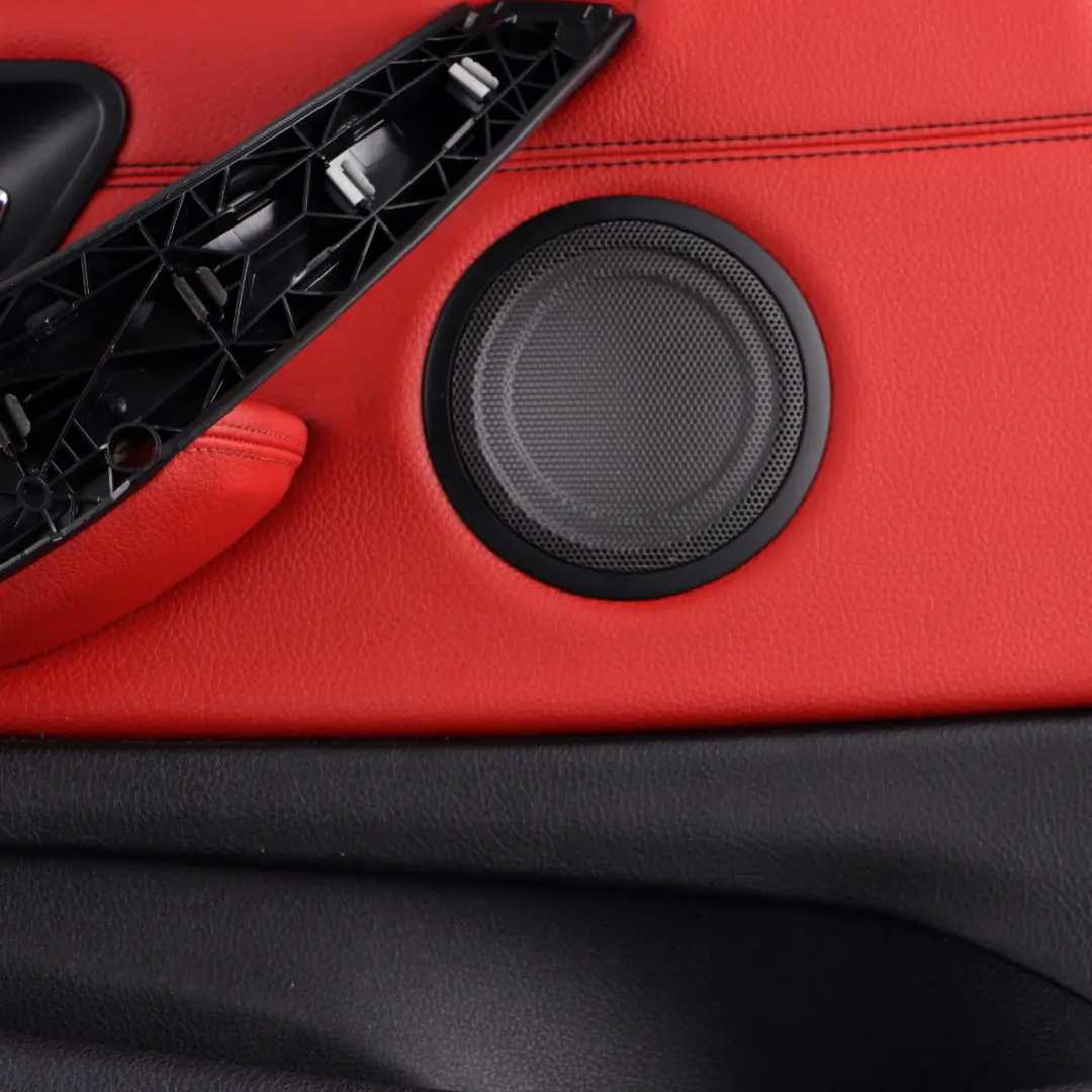 BMW F32 F33 Front Left N/S Door Card Lining Panel Black Red Leather Dakota - SKU 7389511 - Part number 7389511